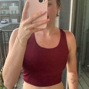 SHEIN Burgundy Crop Top